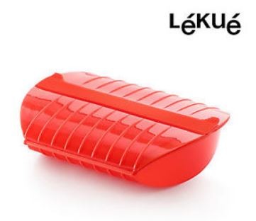 LEKUE' ASTUCCIO DA COTTURA IN SILICONE ROSSO CON GRIGLIA LEKUE' ASTUCCIO DA COTTURA IN SILICONE ROSSO CON GRIGLIA