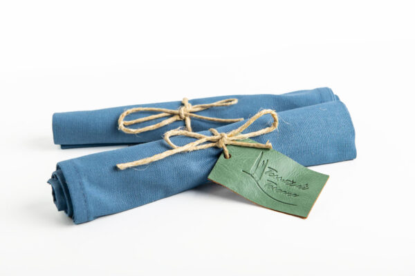 Tovagliolo in cotone - Blu Avio - immagine 1