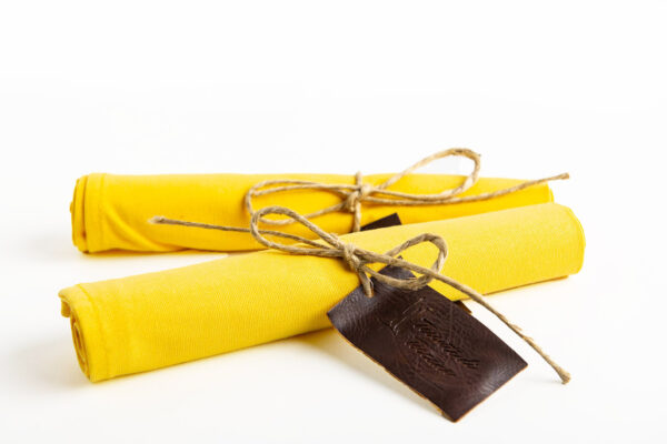 Tovagliolo in cotone - Giallo - immagine 1