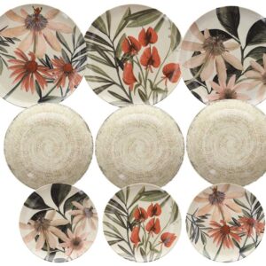 Servizio piatti 18 pezzi Moon Porcellana Multicolor
