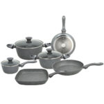 Tognana Mythos - Batteria 9 pezzi Floatech marble grigio Alluminio Grigio