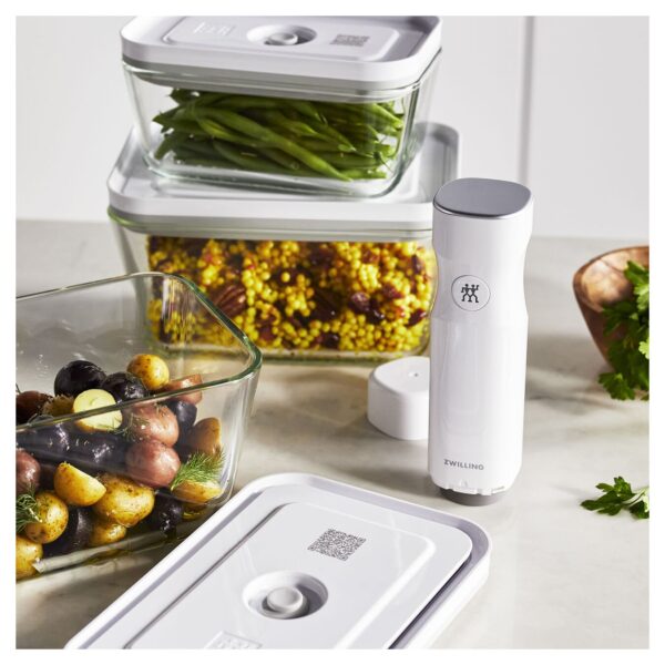 ZWILLING - Fresh & Save - Set per sottovuoto in vetro M/L - 7Pz. - Colore Bianco/ Grigio - immagine 9