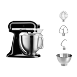 Kitchenaid  Artisan Premium - Planetaria con testa reclinabile 4,8 L - Colore: nero - Mod. 5KSM185PSEOB - immagine 2
