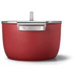 Smeg Cookware Casseruola alta 2 manici con coperchio - colore Rosso - immagine 7