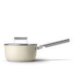 Smeg Cookware Casseruola 1 manico con coperchio - Ø 20 cm - colore Panna