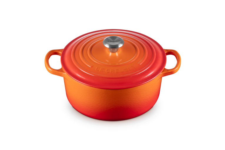 Le Creuset Cocotte rotonda Evolution in ghisa vetrificata Ø 22 colore arancio - immagine 1