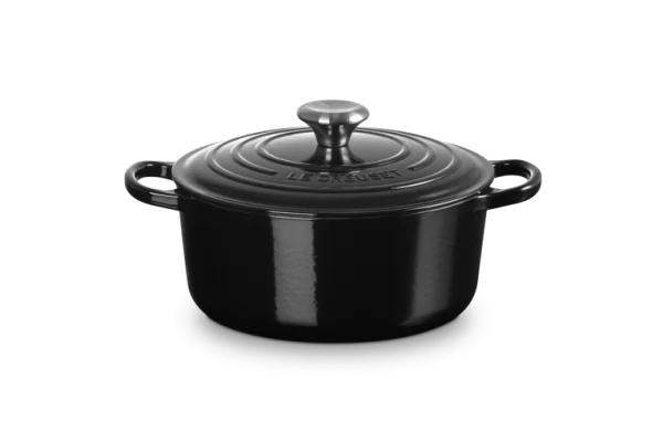 Le Creuset Cocotte rotonda Evolution in ghisa vetrificata  Ø 24 colore nera - immagine 5