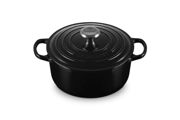 Le Creuset Cocotte rotonda Evolution in ghisa vetrificata  Ø 24 colore nera - immagine 1
