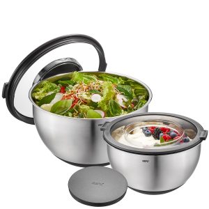 GEFU – Muovo set di ciotole in acciaio inox  – 2 pezzi