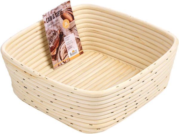 BIRKMANN - Laib & Seele - Cestino da lievitazione quadrato - Dimensioni 25x25x9 cm - immagine 1