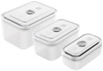 ZWILLING - Fresh & Save - Set contenitori in plastica S/M/L -  3Pz. - Colore Bianco/ Grigio