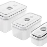 ZWILLING - Fresh & Save - Set contenitori in plastica S/M/L -  3Pz. - Colore Bianco/ Grigio