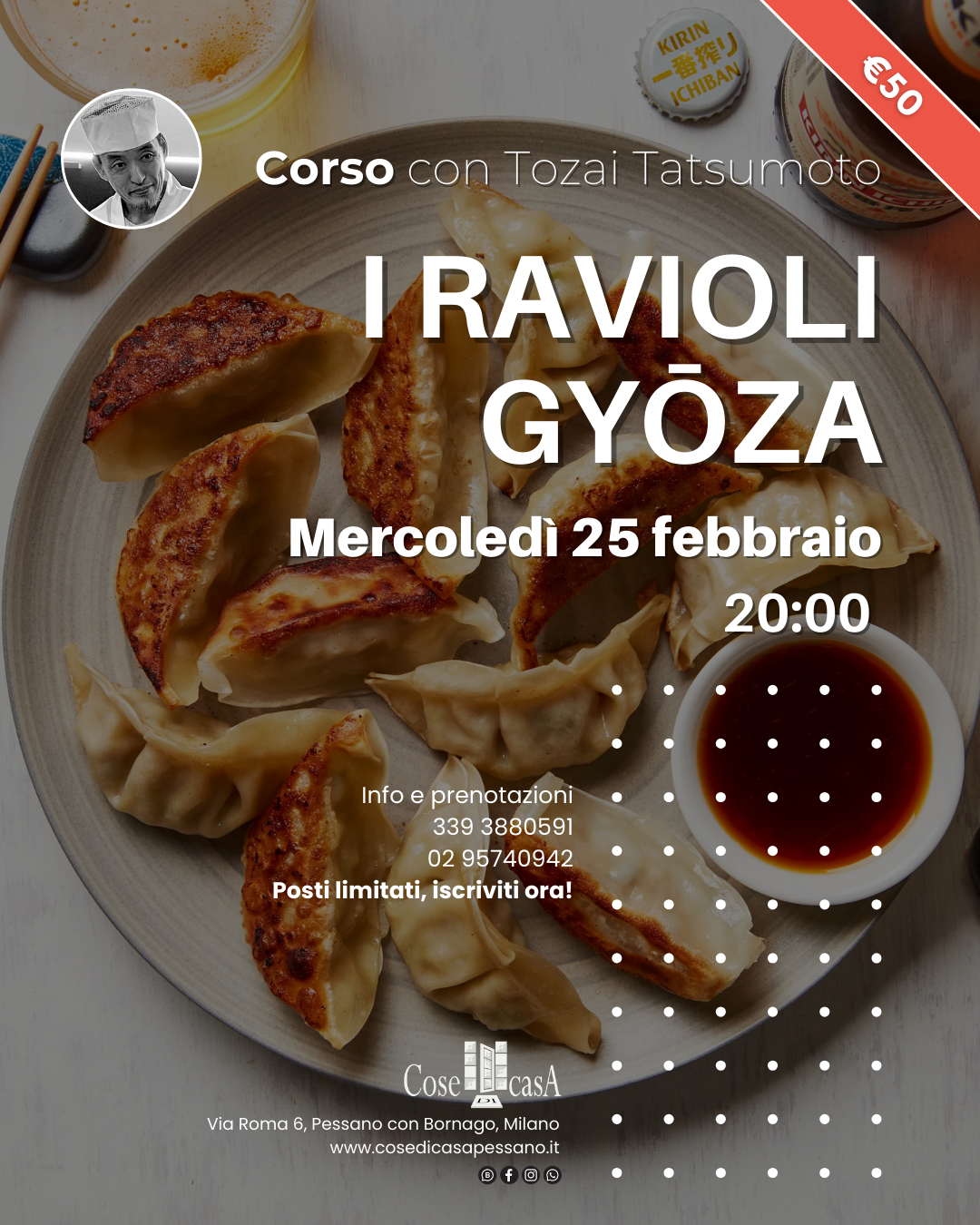 Copia di Locandine Corsi 26-2 I tradizionali ravioli Gyoza (Sesta edizione) - SOLD OUT - immagine 1